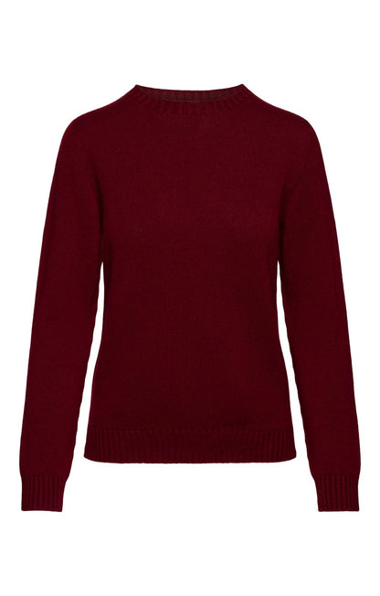Bruar Scottish Cashmere Crew Neck, Bordeaux